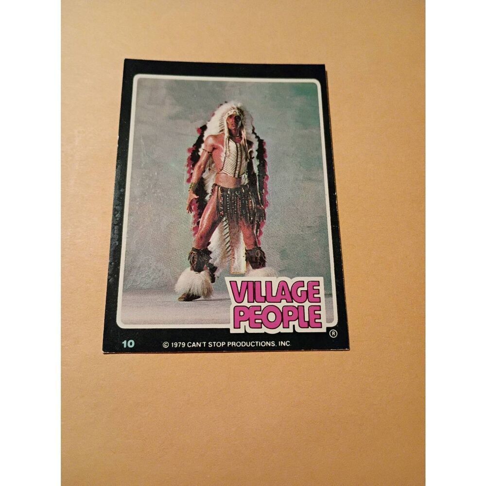 Vintage 1979 Village People Trading Card #10 Disco Era Vintage Music Collectible